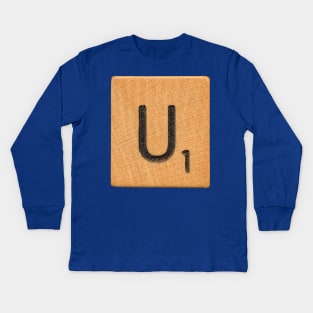 Scrabble Tile 'U' Kids Long Sleeve T-Shirt